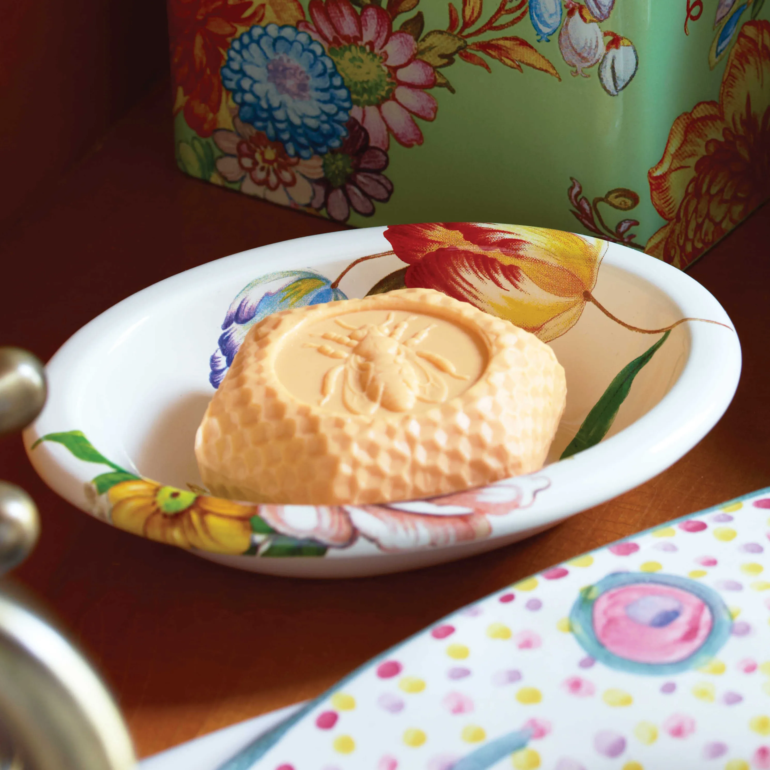 Flower Market Soap Dish - White