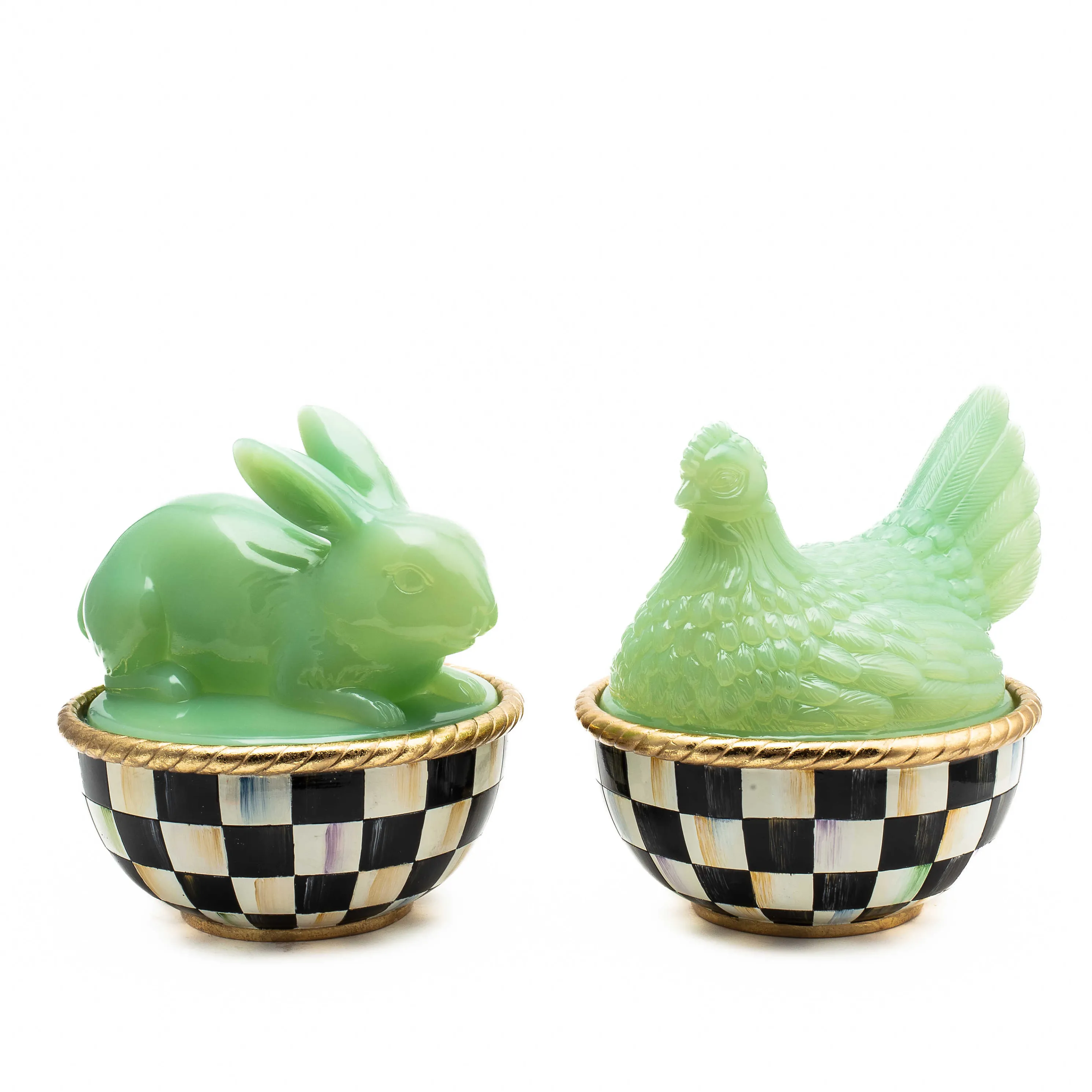 Green Chicken Lidded Container