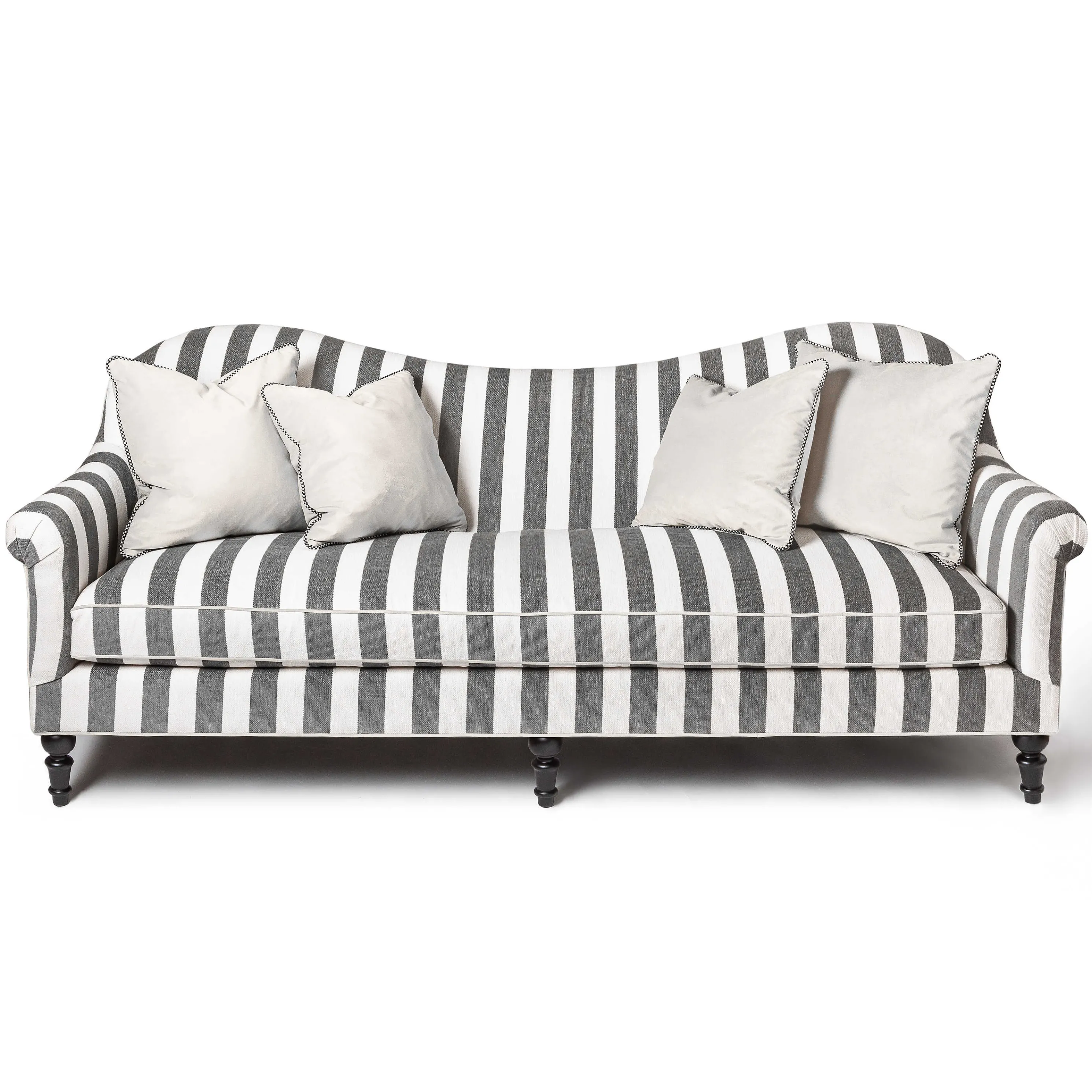 Marquee Sofa - Chenille Grey Stripe