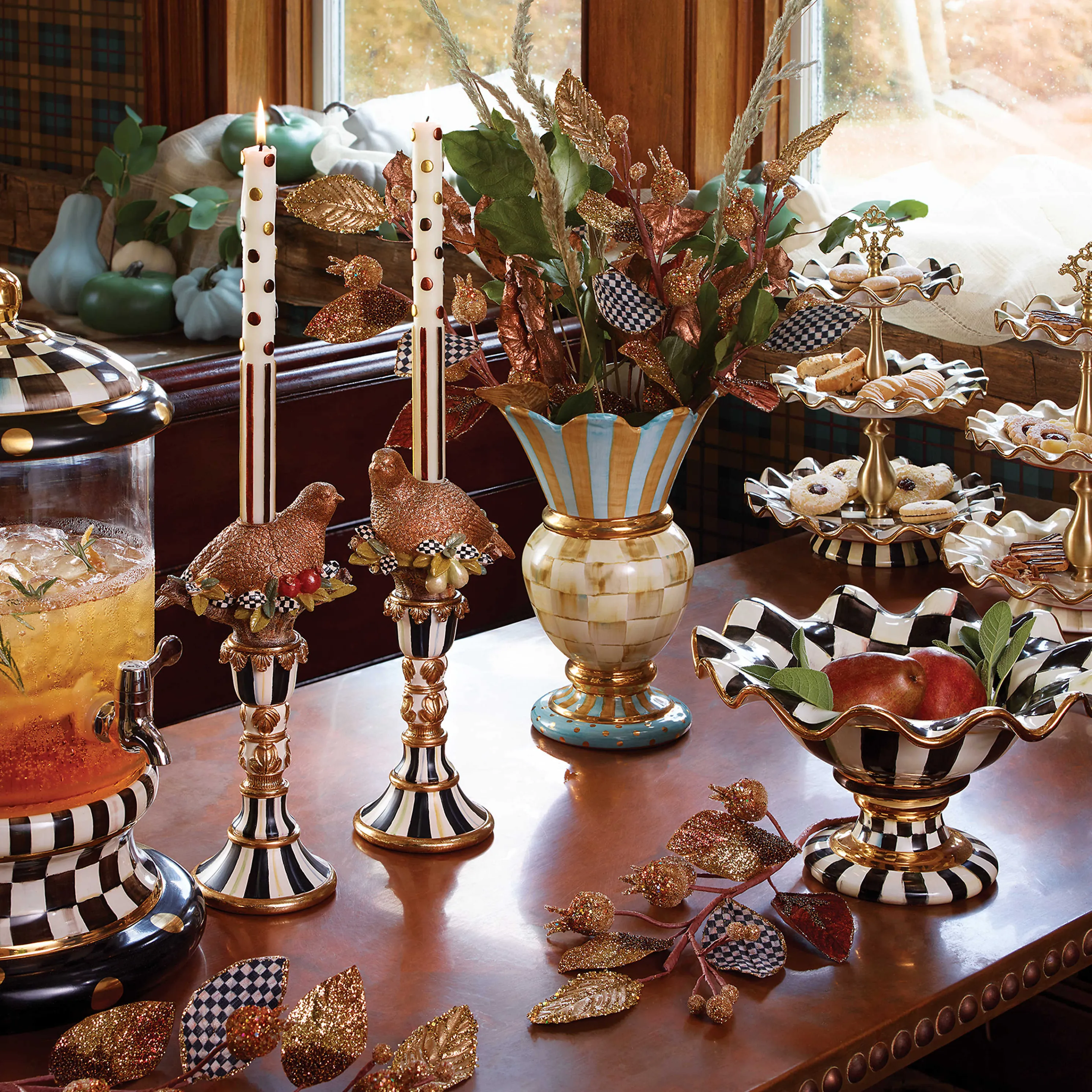 Parchment Check Great Vase