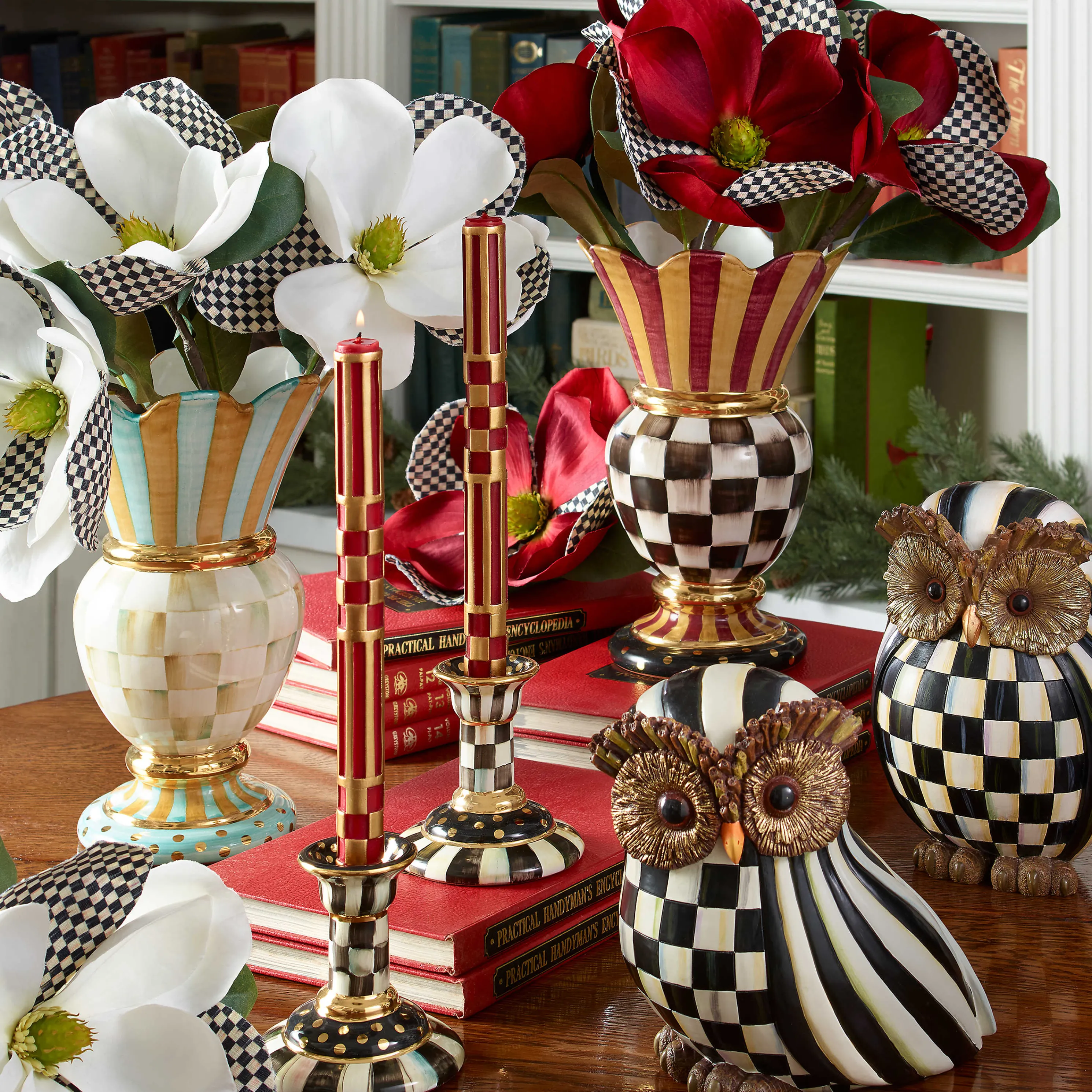 Parchment Check Great Vase