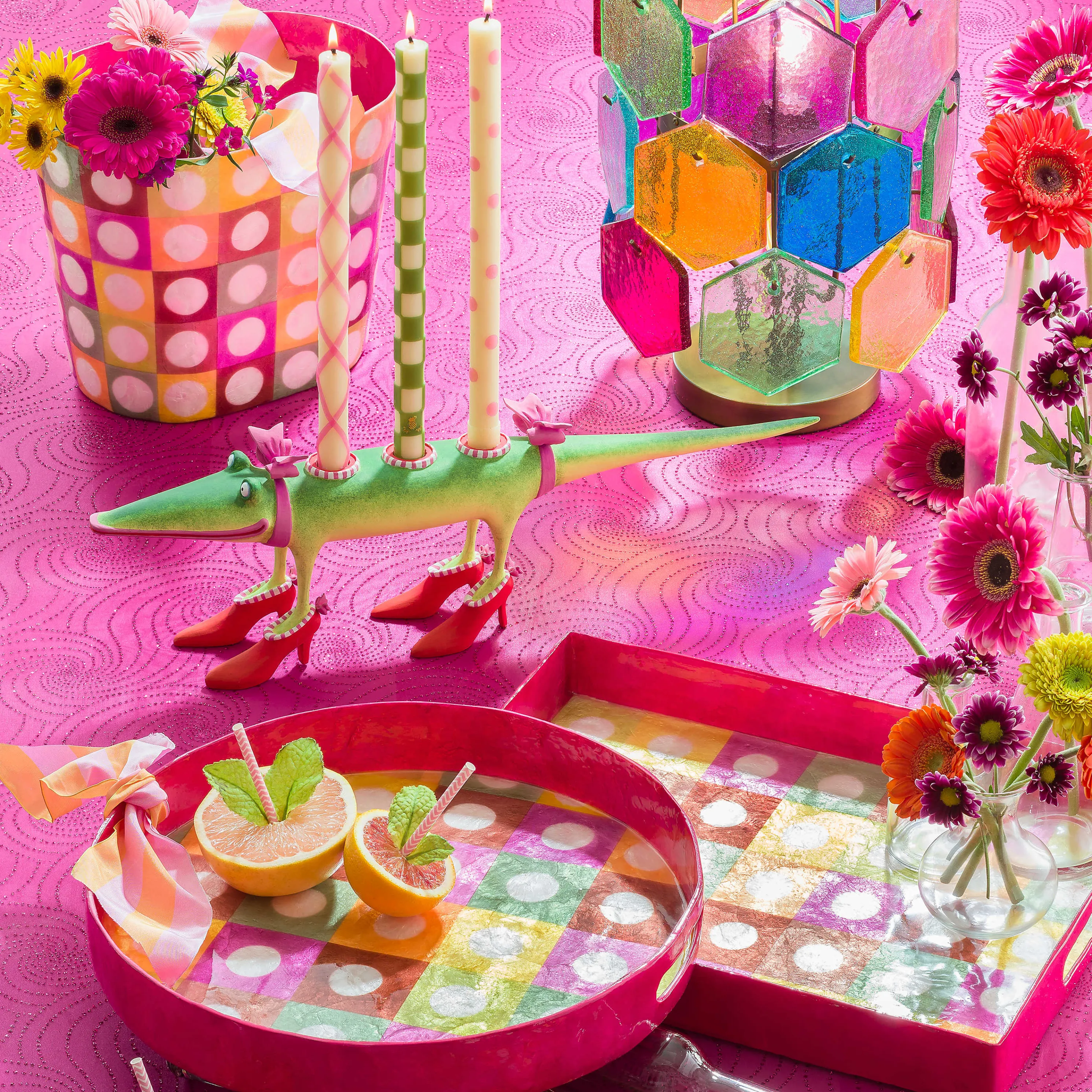 Patience Brewster Gloria Alligator Candle Holder