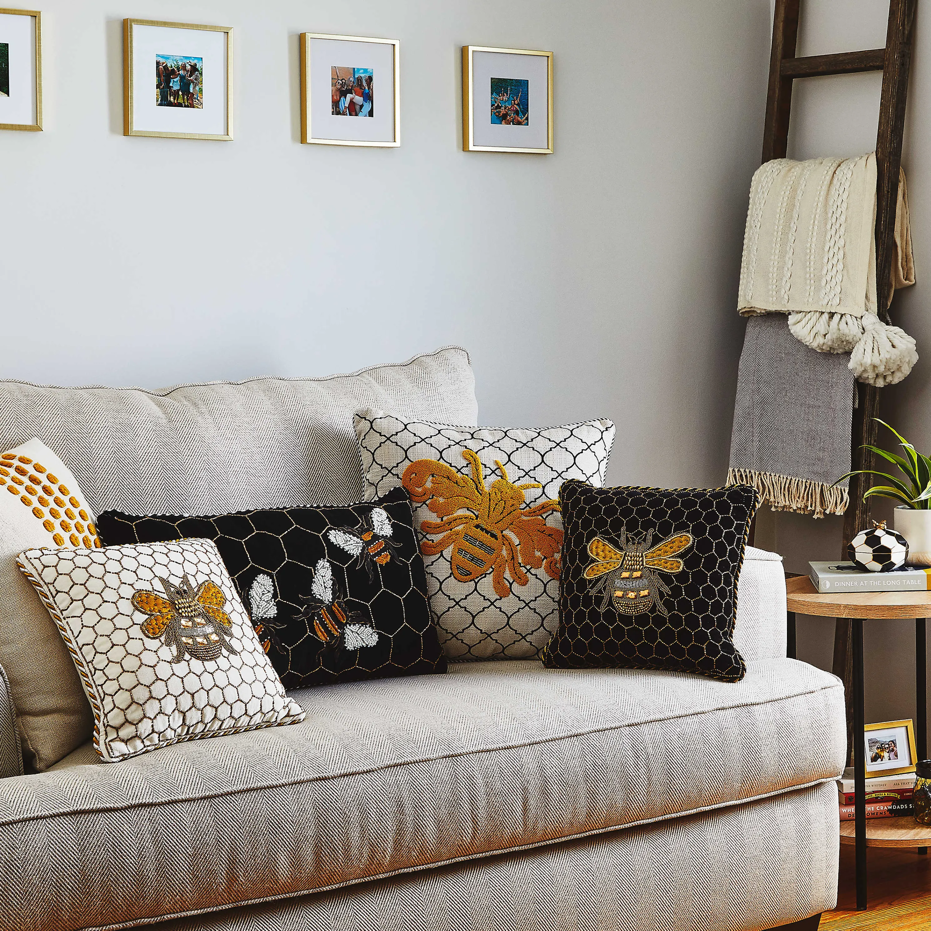 Queen Bee Pillow - Ivory