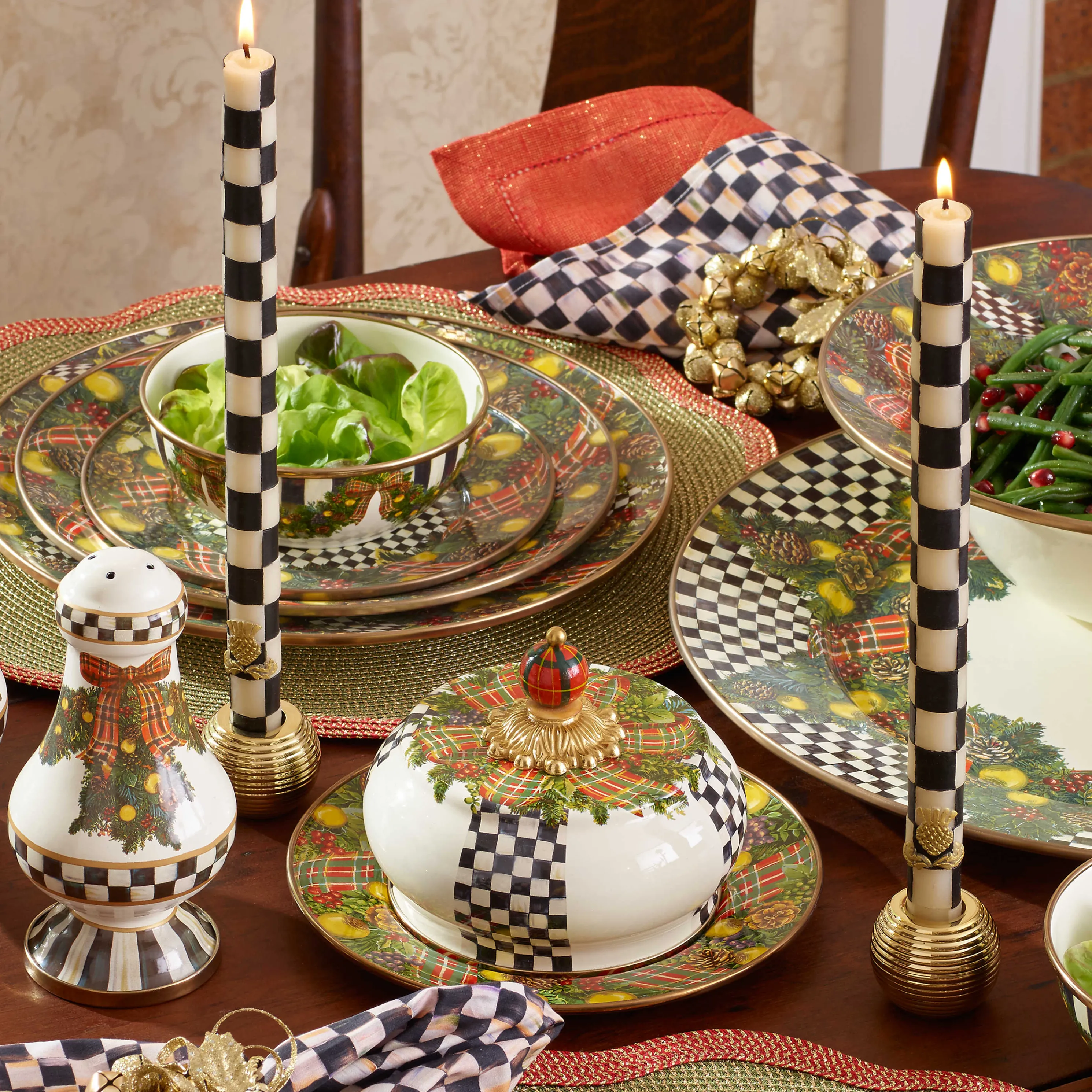 Ribbed Sphere Candle Holders - Gold - Set Of 4