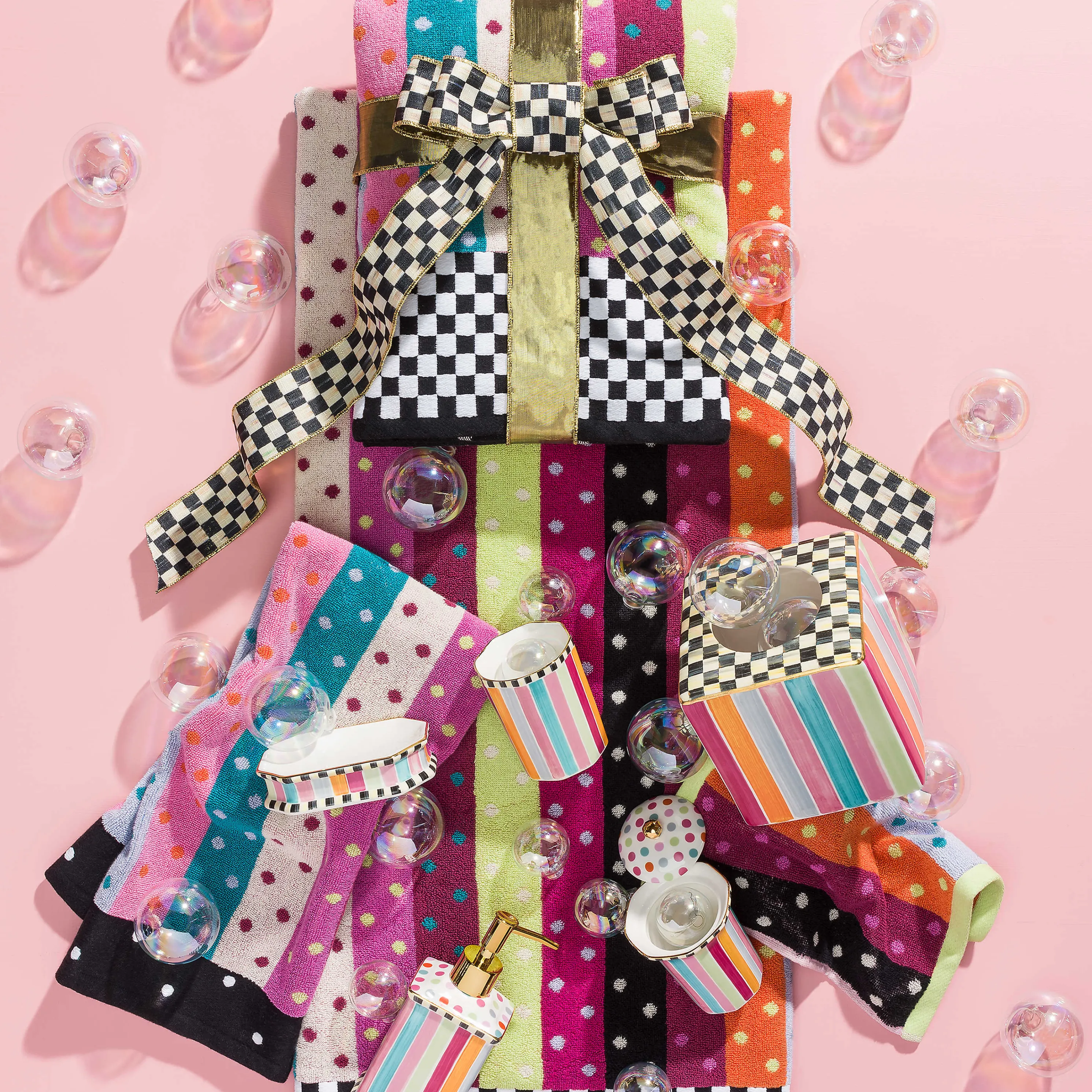 Ribbon & Dot Hand Towel