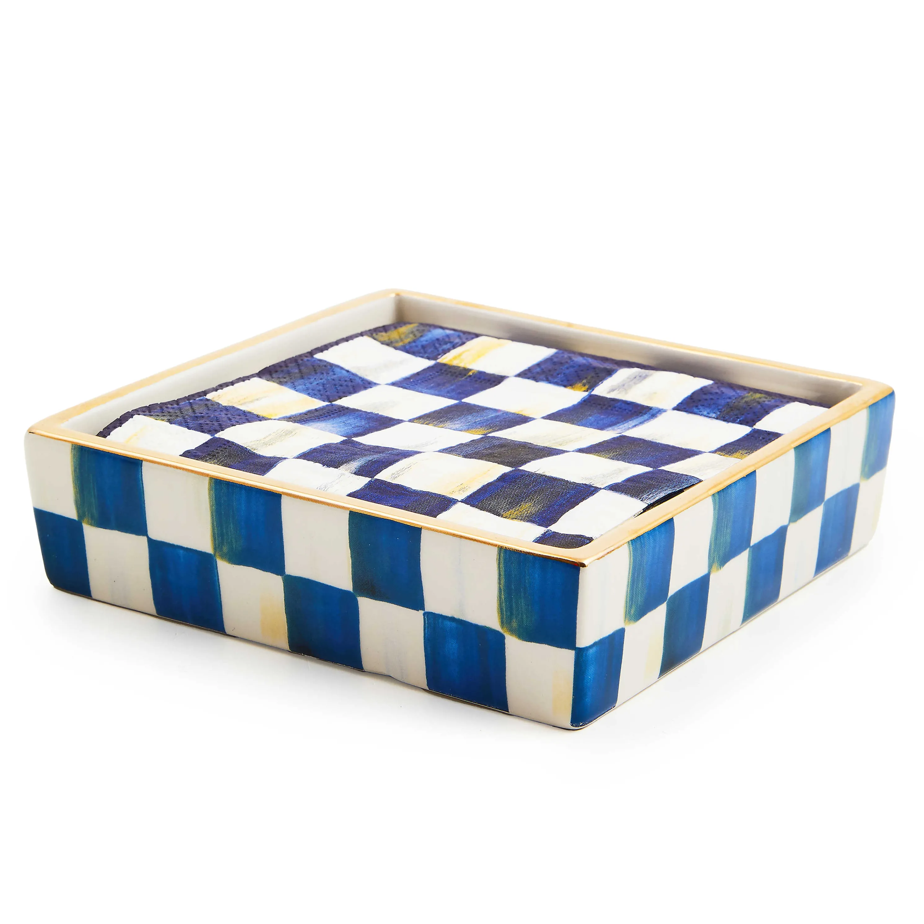 Royal Check Cocktail Napkin Holder