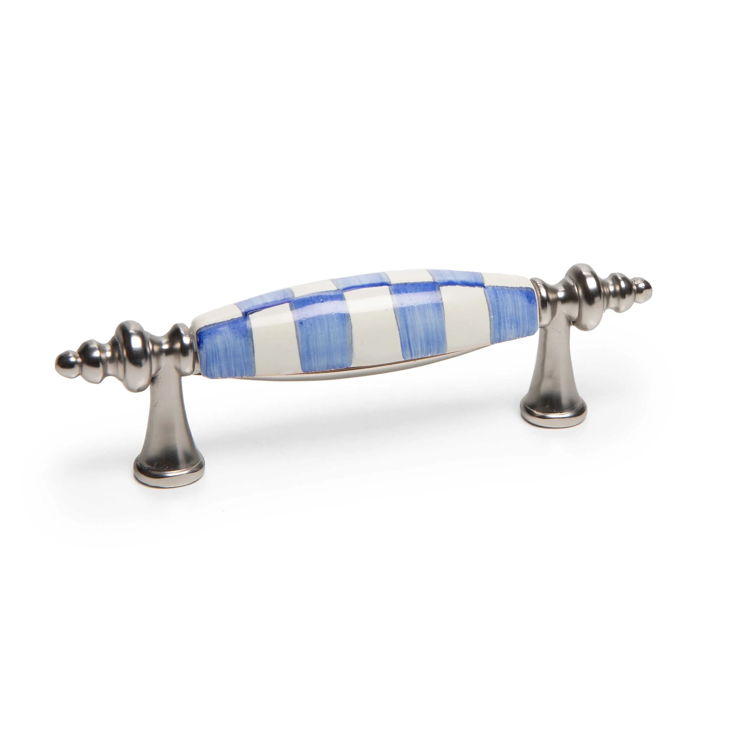 Royal Check Drawer Pull - Nickel