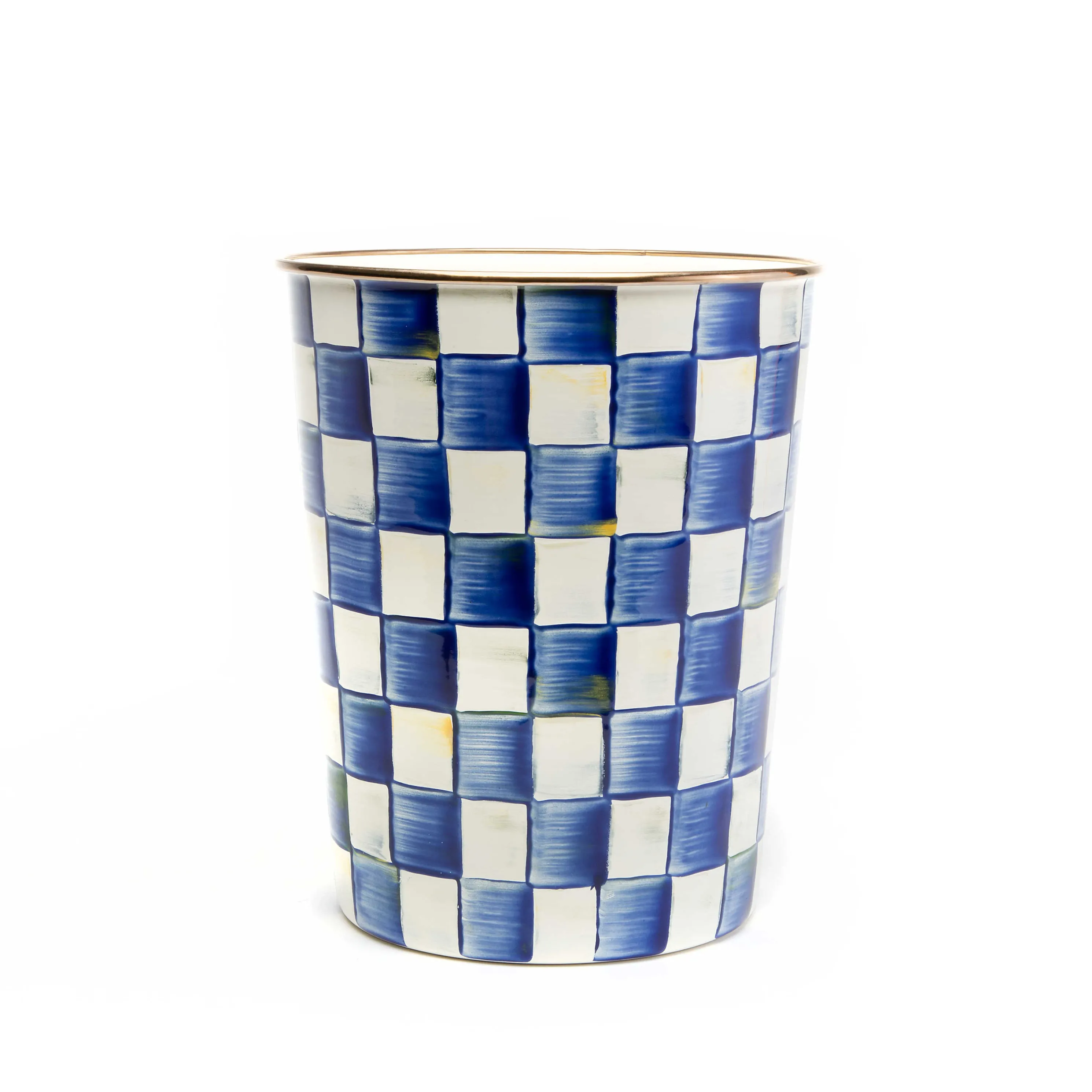 Royal Check Enamel Waste Bin