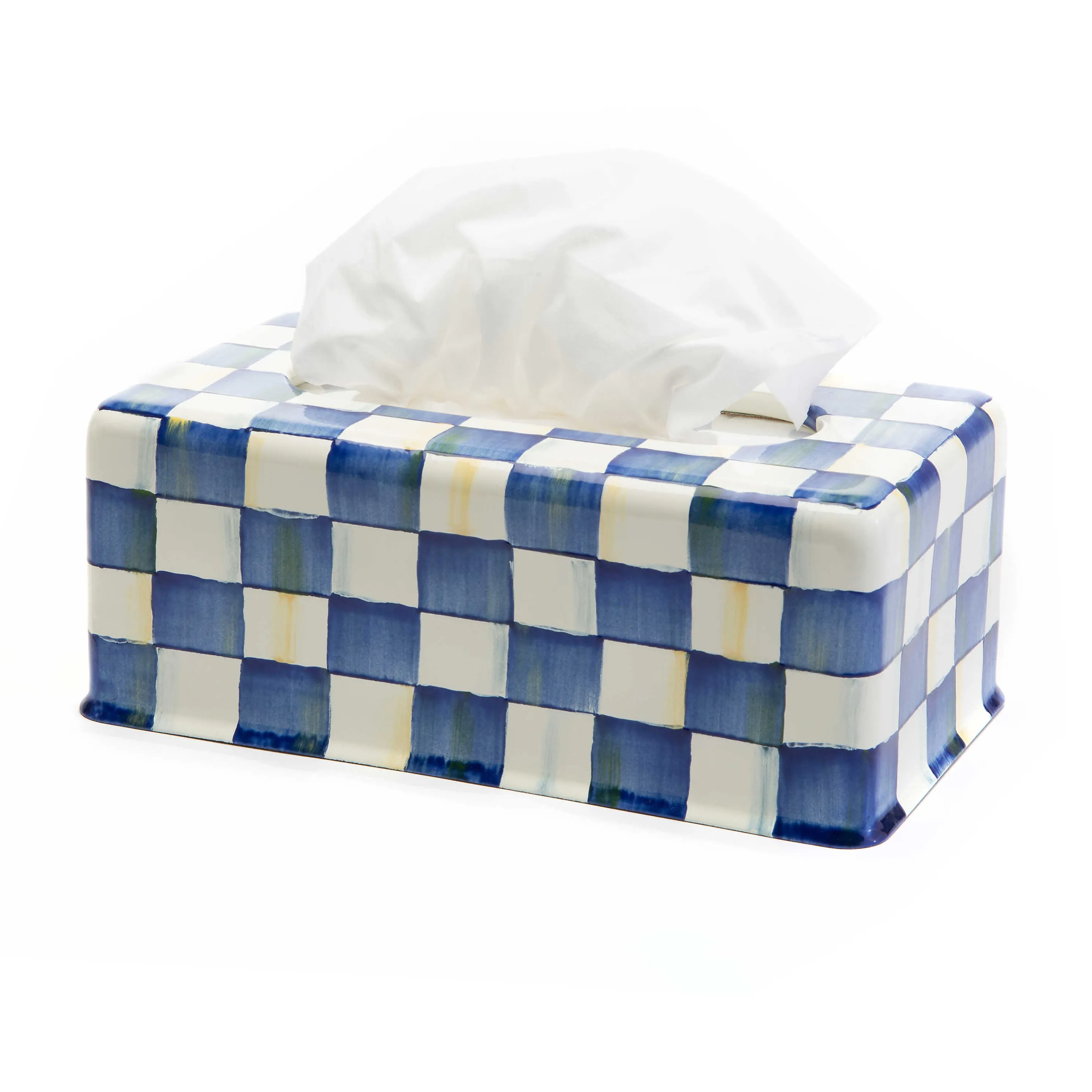 Royal Check Enamel Standard Tissue Box Cover