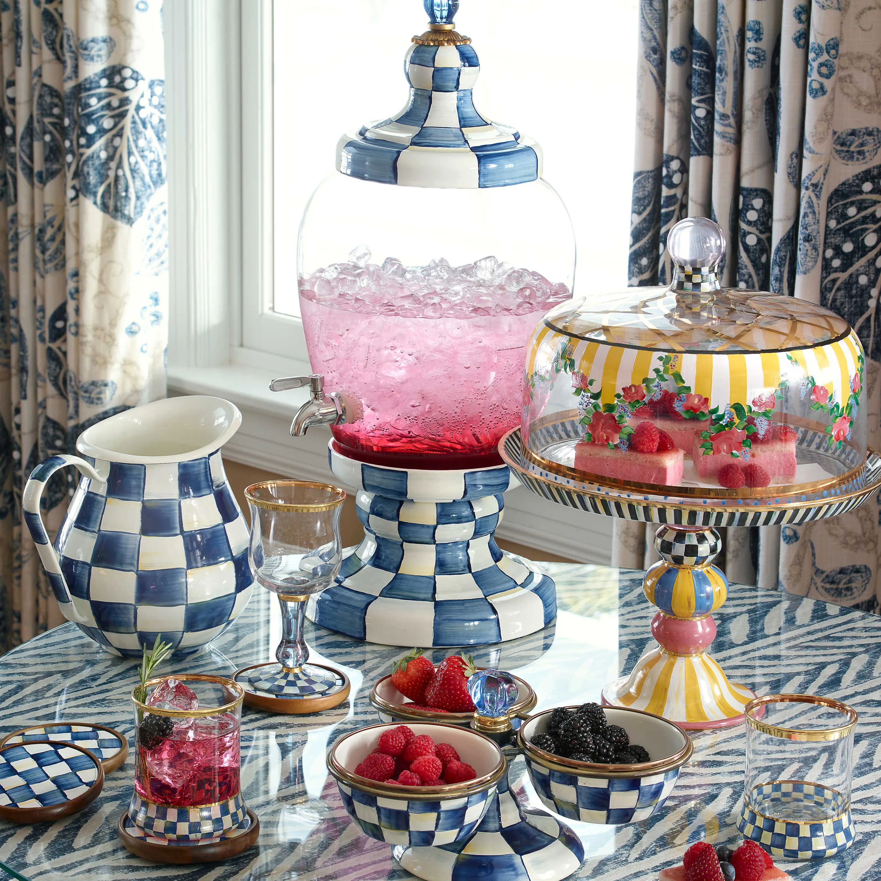 Royal Check Enamel Pitcher