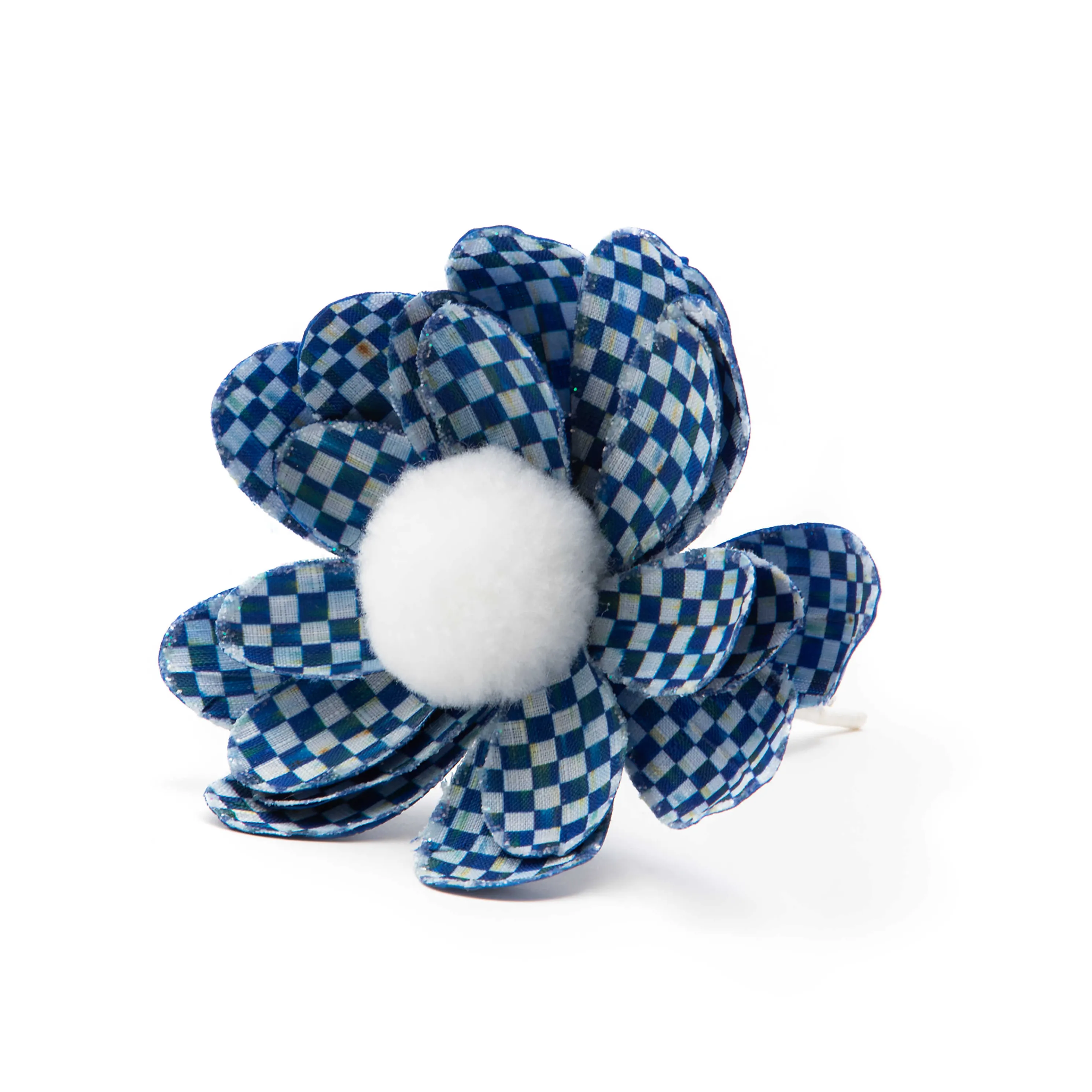 Royal Check Flower Clip