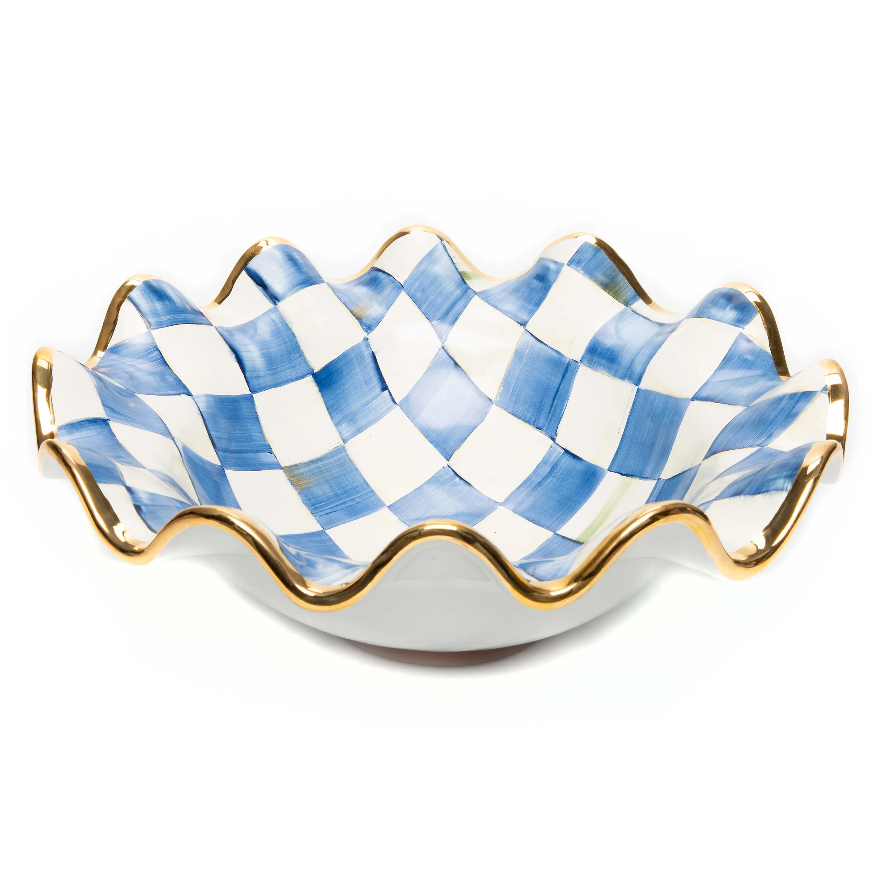 Royal Check Medium Fluted Serving Bowl