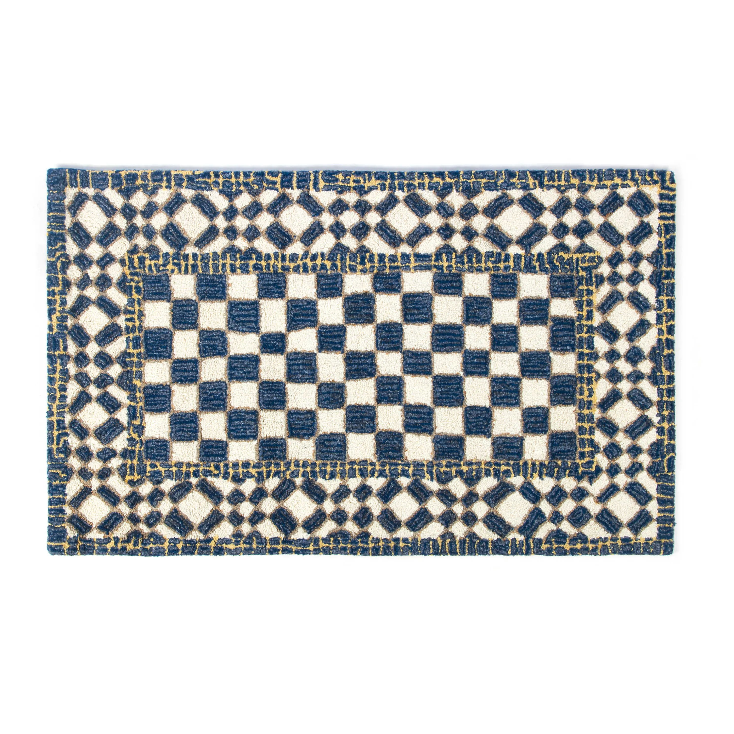 Royal Check Rug - 2'3" X 3'9"