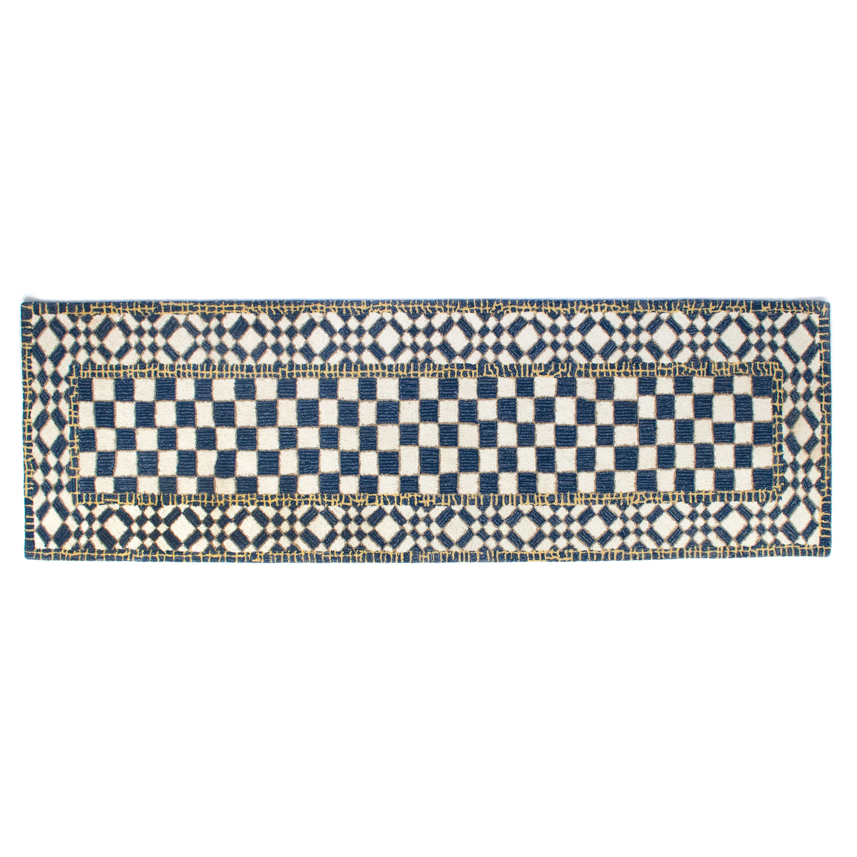 Royal Check Rug - 2'6" X 8' Runner
