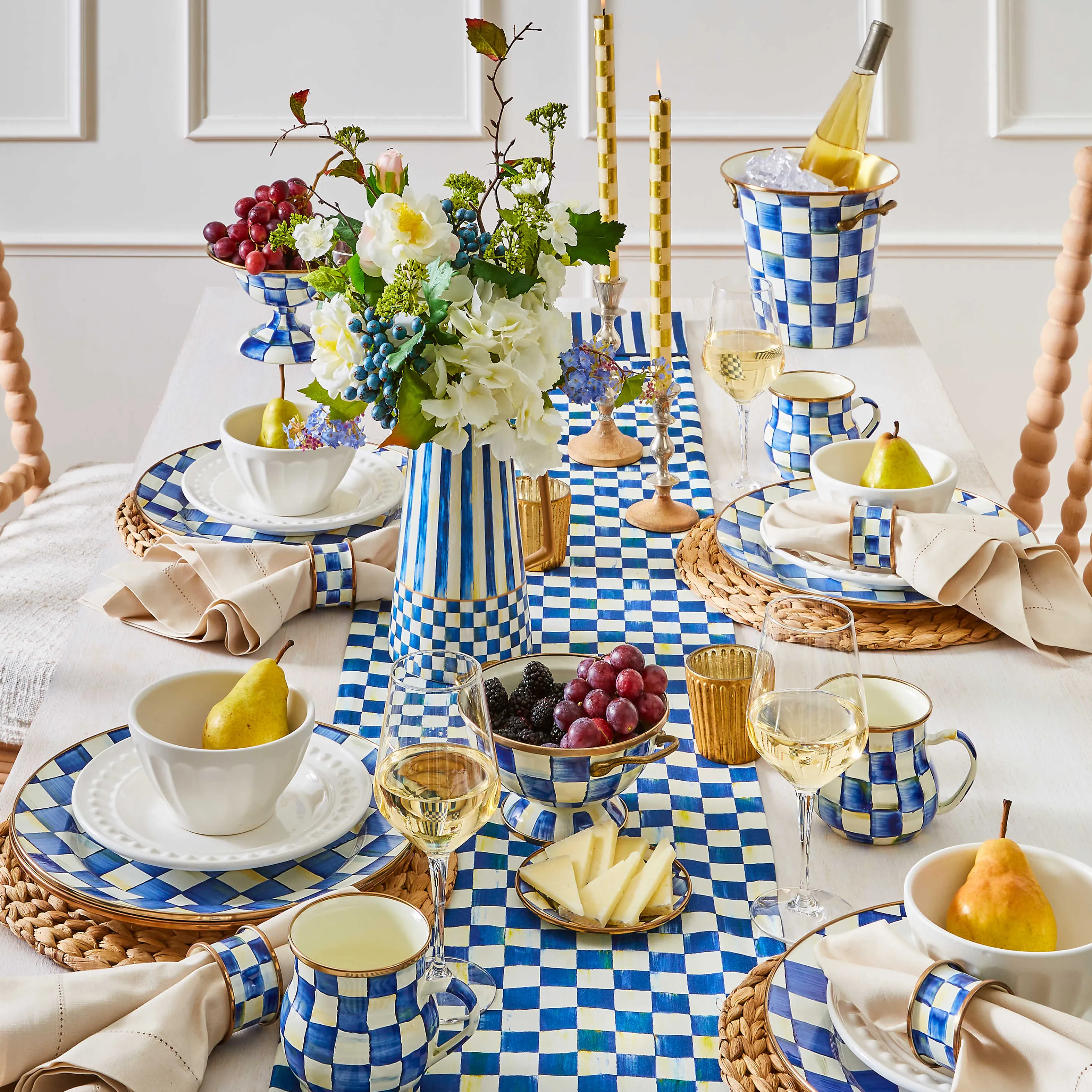 Royal Check Table Runner