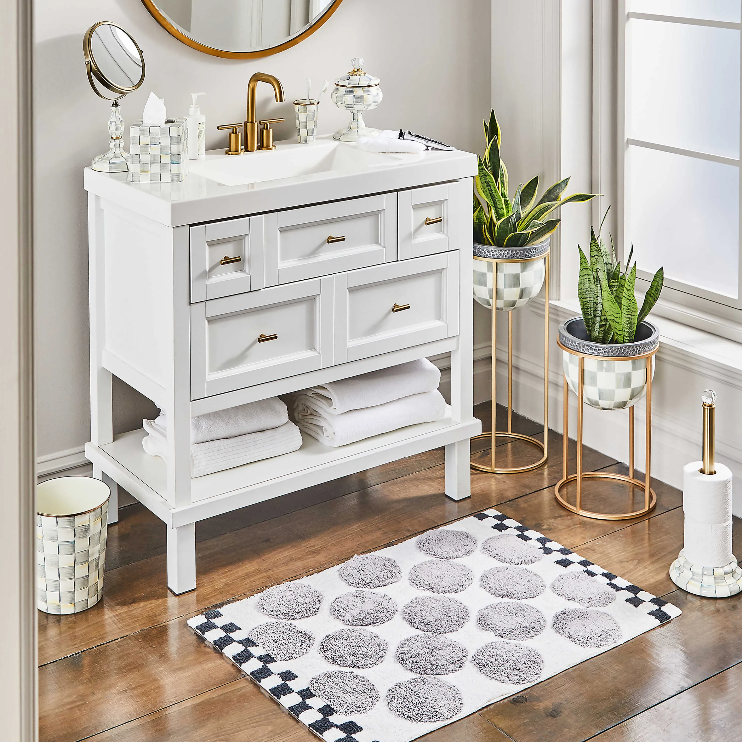 Sterling Check Enamel Toilet Tissue Storage