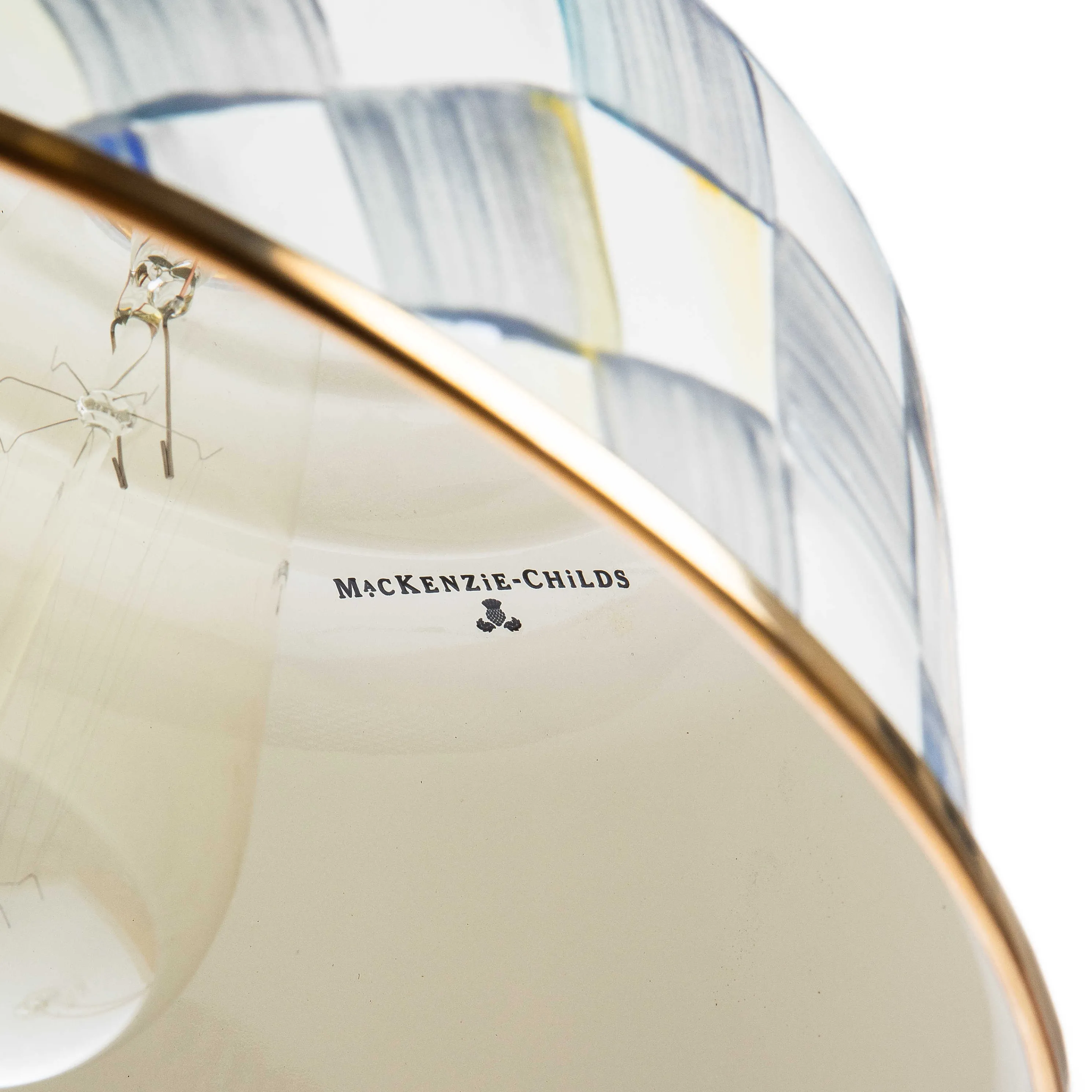 Sterling Check Enamelware Reading Floor Lamp