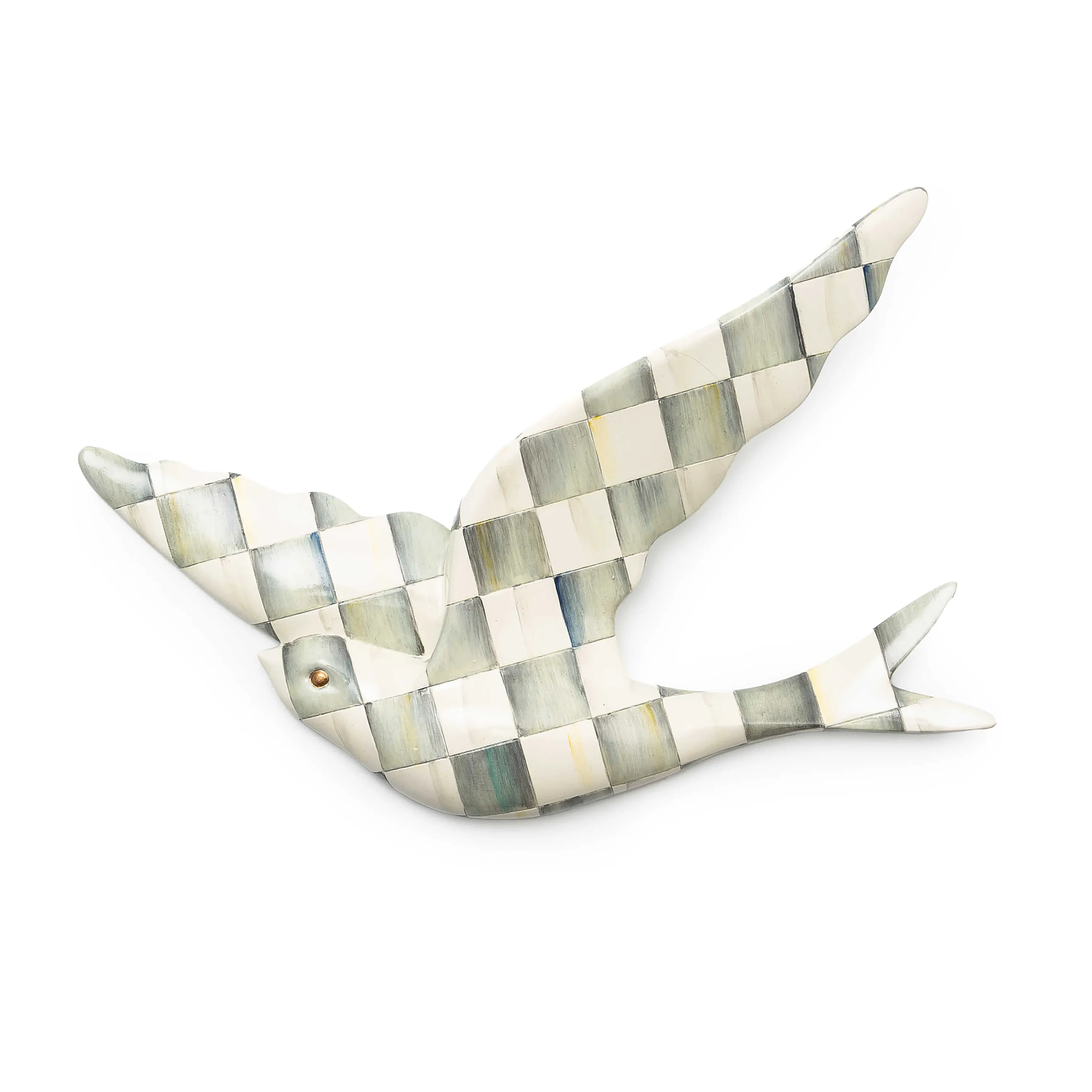 Sterling Check Swallowtail Wall Decor