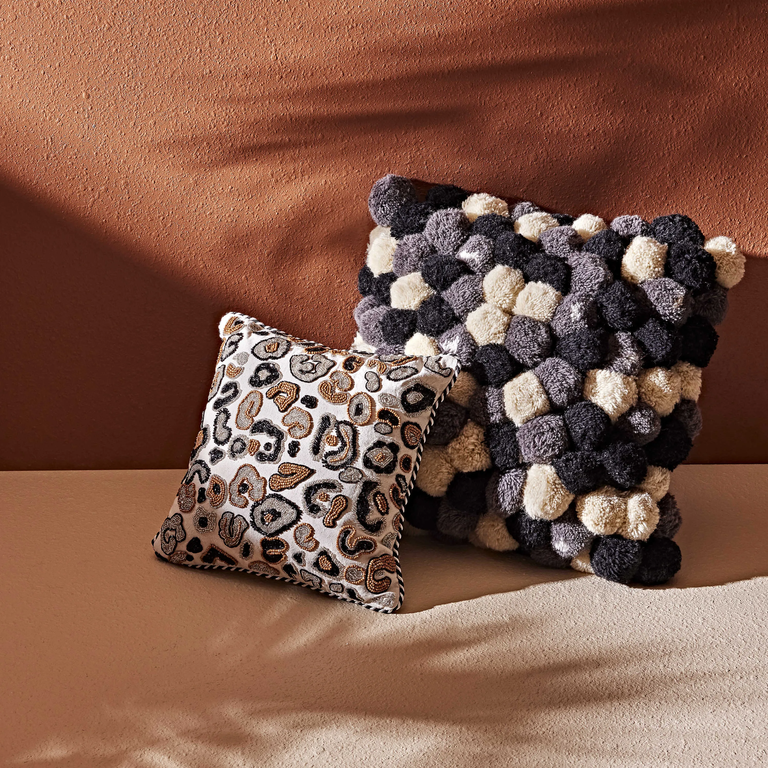 Sterling Pom Pom Pillow