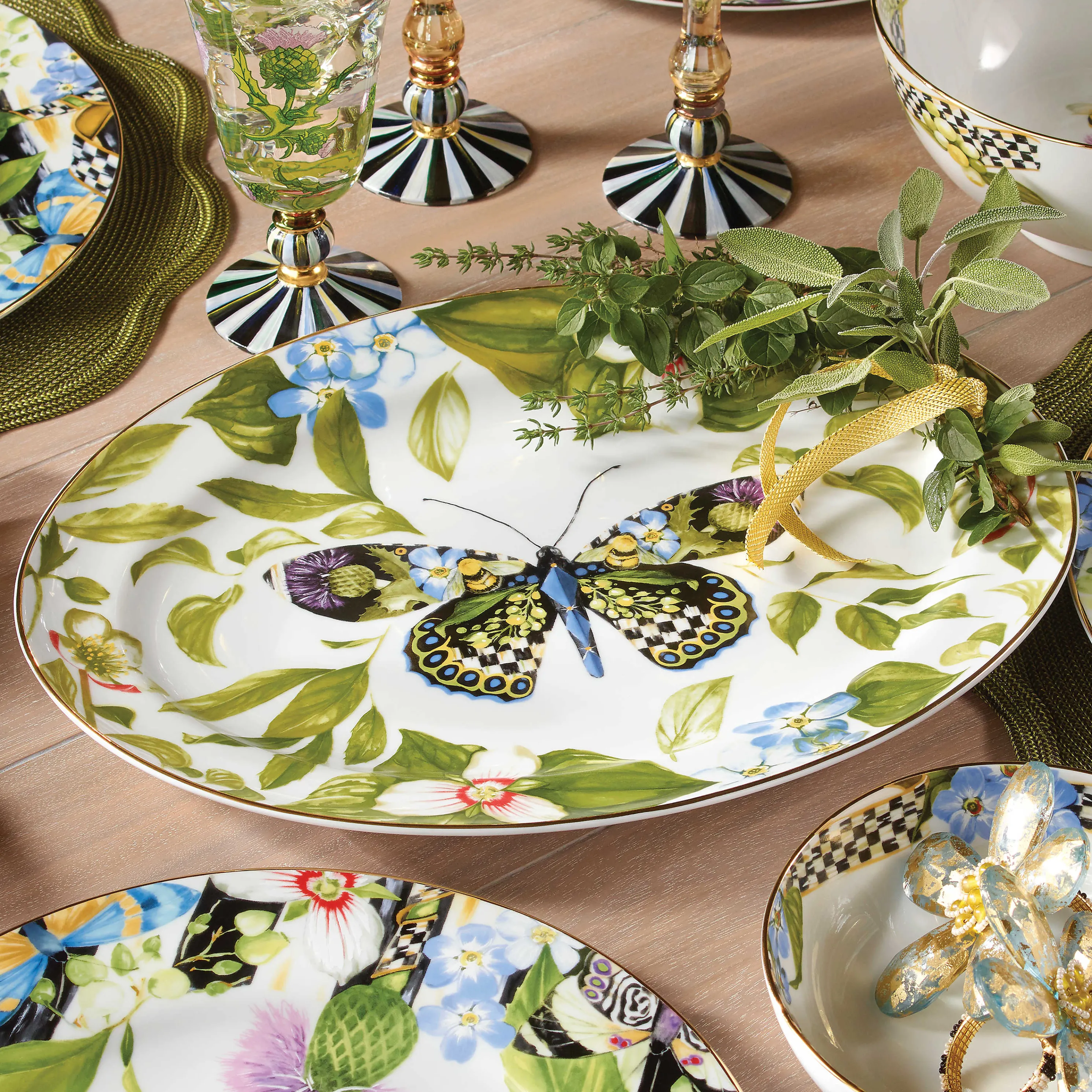 Thistle & Bee Serving Platter