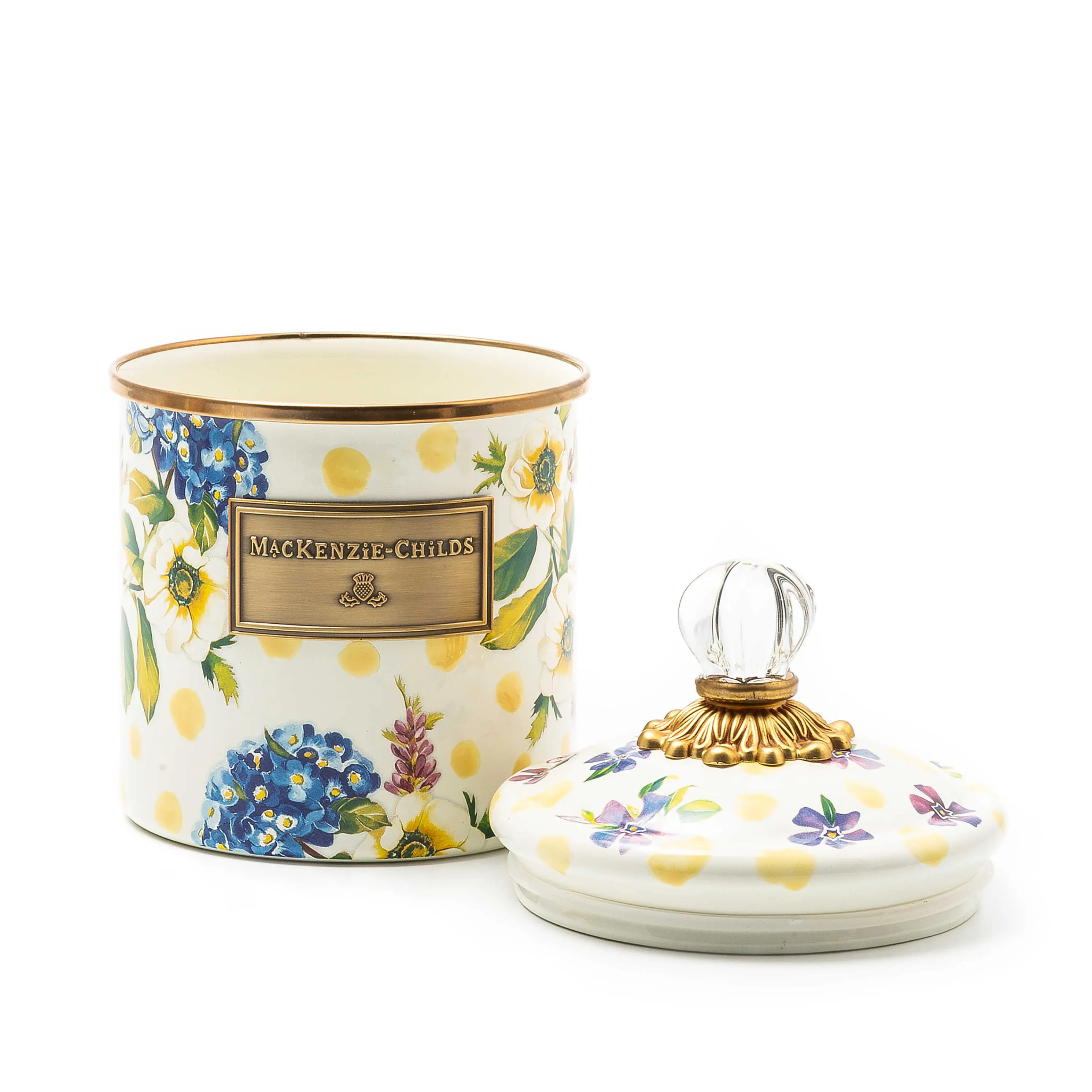 Wildflowers Enamel Small Canister - Yellow