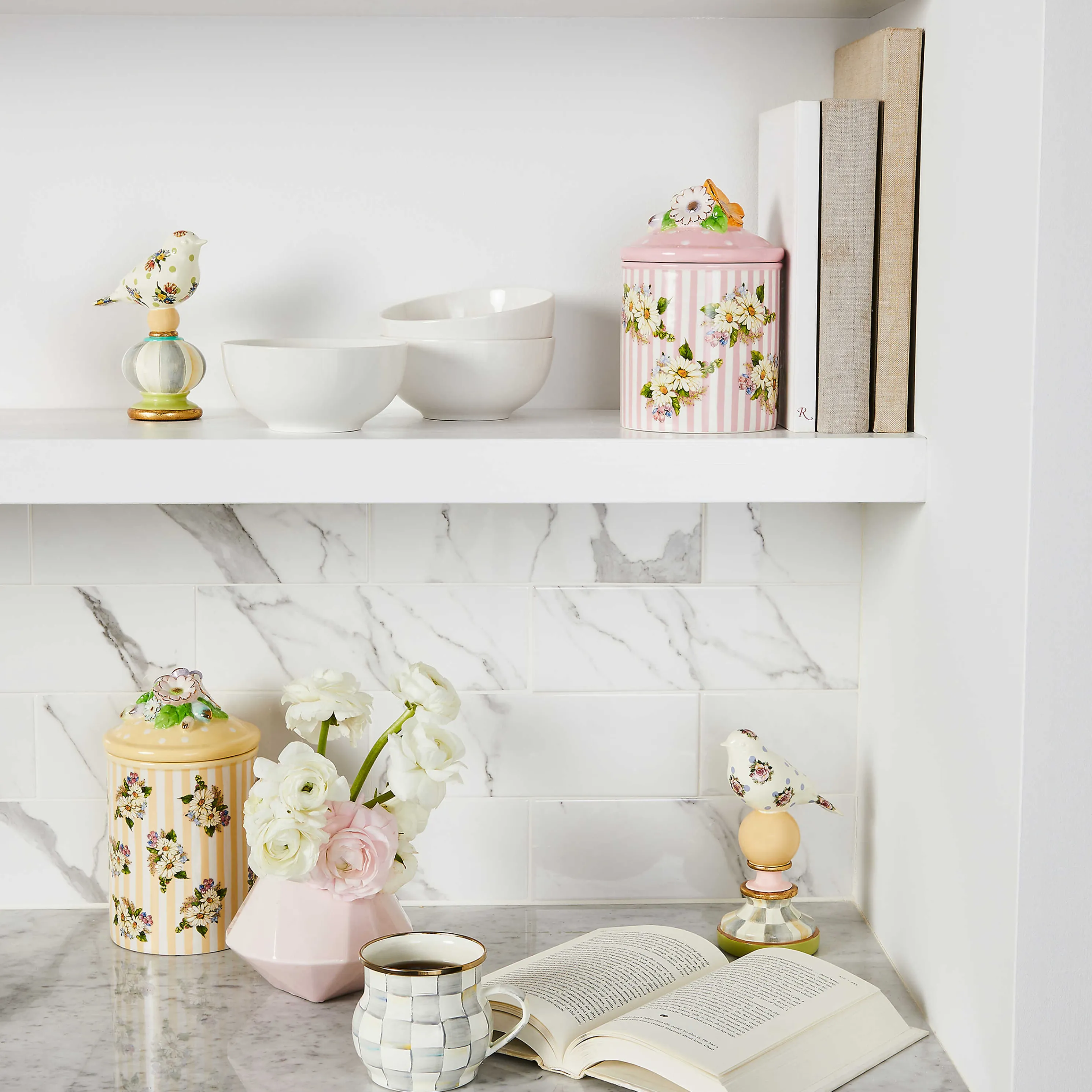 Wildflowers Large Canister - Yellow