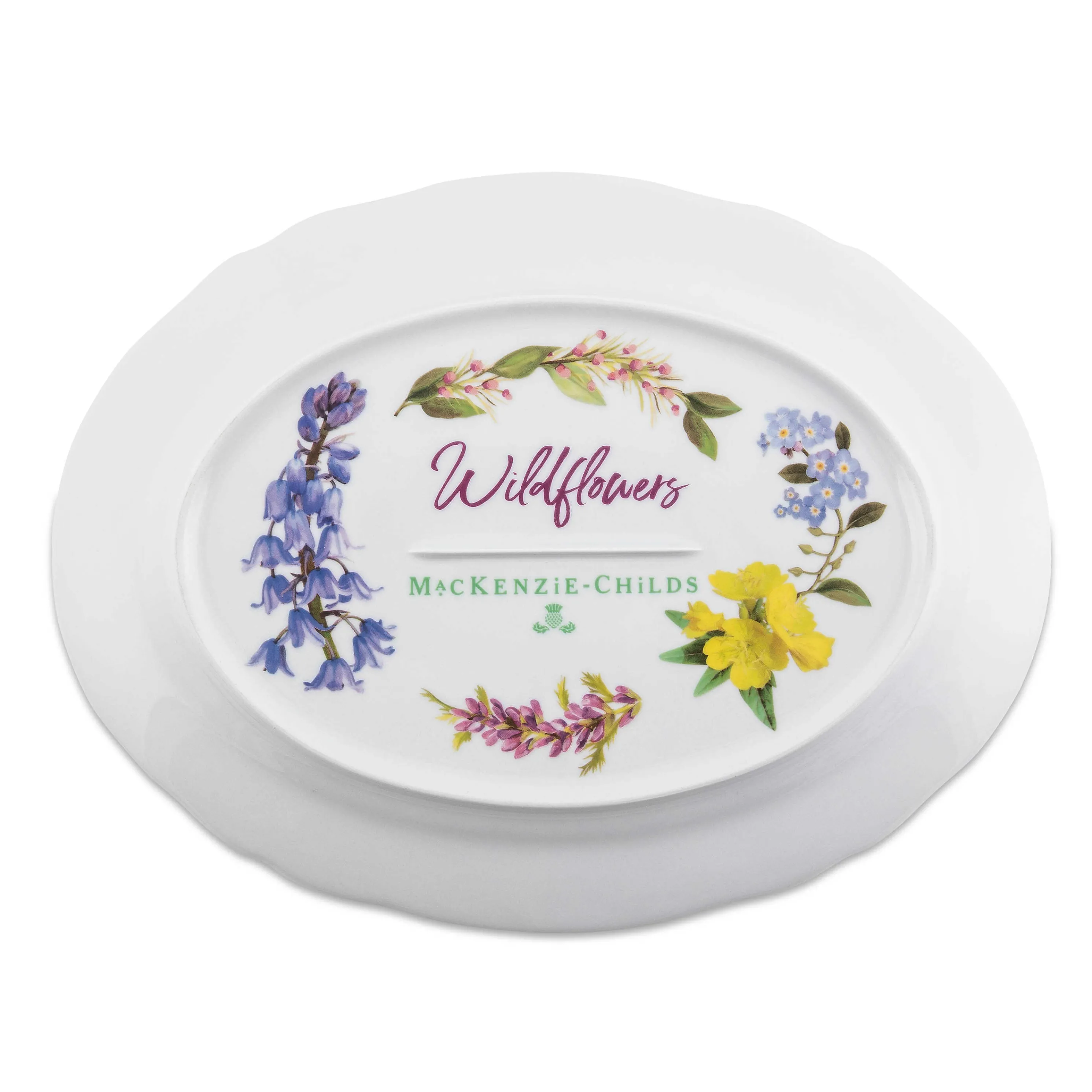 Wildflowers Serving Platter - Blue
