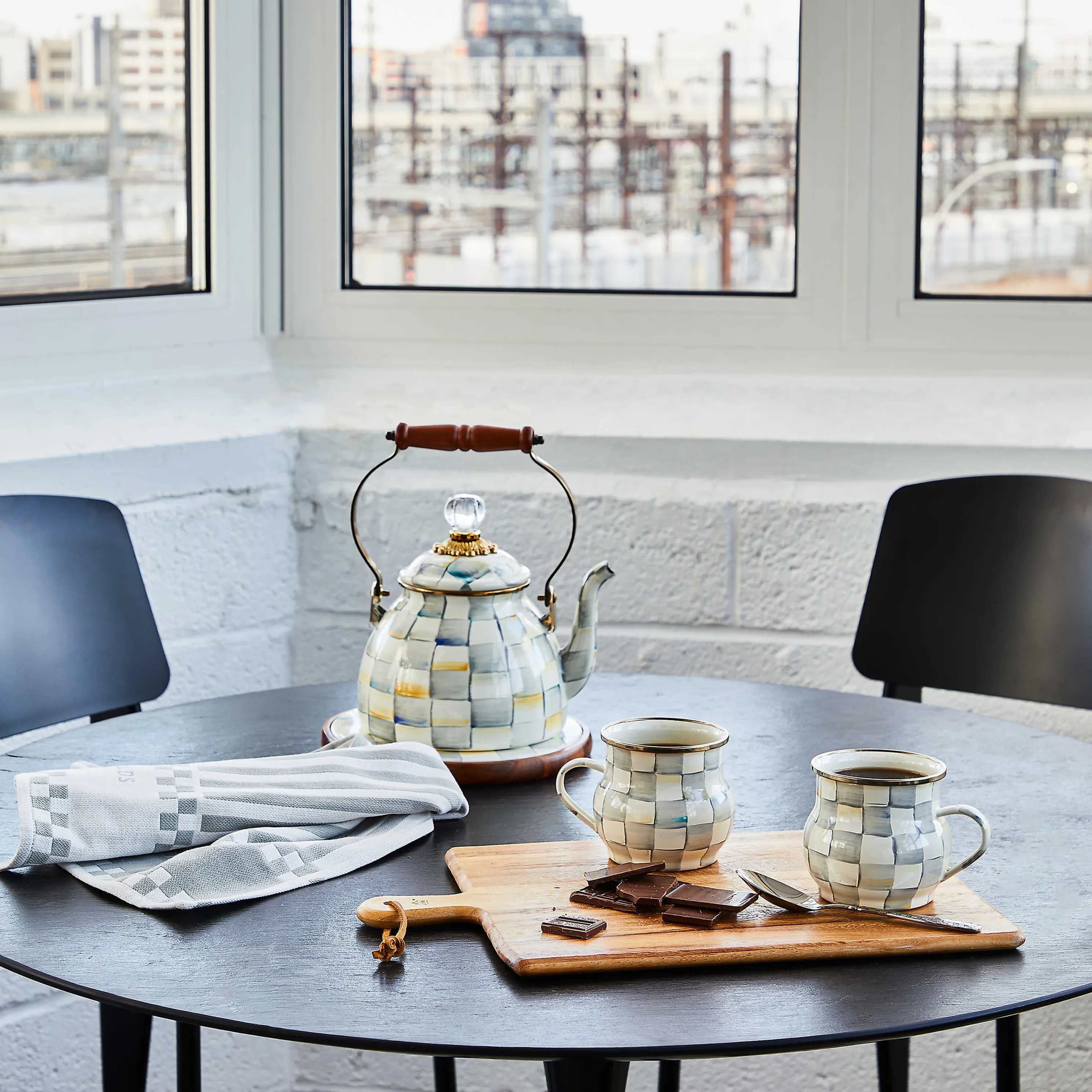 Zig Zag Dish Towels - Sterling - Set Of 3